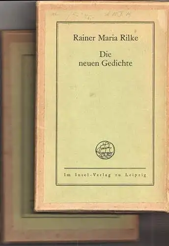 Neue Gedichte. RILKE, Rainer Maria.