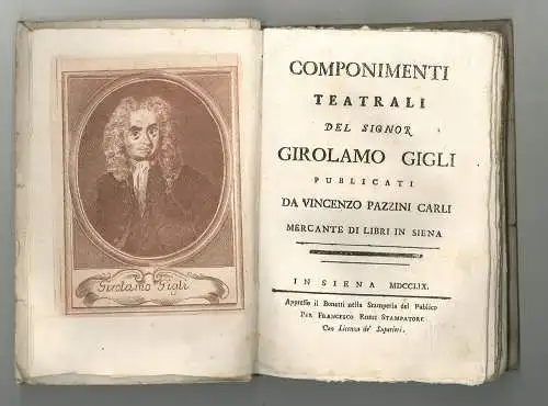 Componimenti teatrali [...] Publicati da Vincenzo Pazzini Carli, Mercante di lib