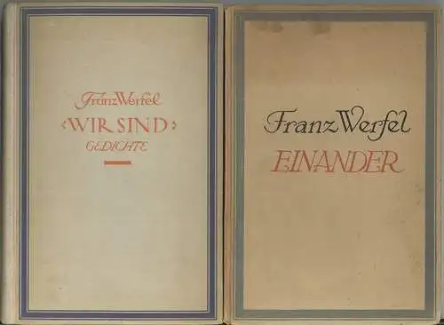 Einander. Oden - Lieder - Gesänge. WERFEL, Franz.