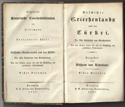 Geschichte Griechenlands und der Türkei. LÜDEMANN, Wilhelm.