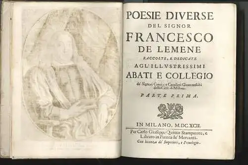 Poesie diverse del signor Francesco de Lemene raccolte, e dedicate agl` illustri