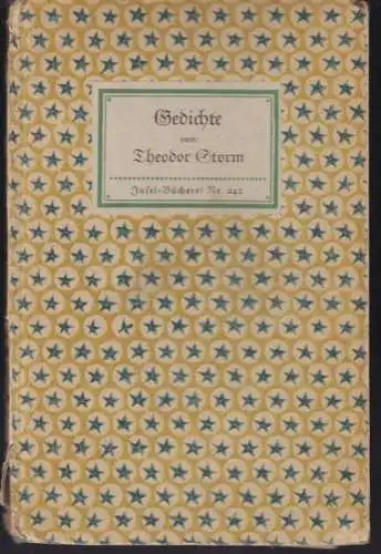 STORM, Gedichte. Ausgewählt u. eingel. v.... 1916