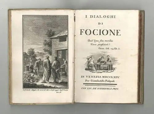 I dialoghi di Focione. [MABLY, Gabriel Bonnot de].