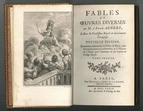 Fables Et Oeuvres Diverses [...] Contenant, entr`autres, le poëme de Psiché, ave