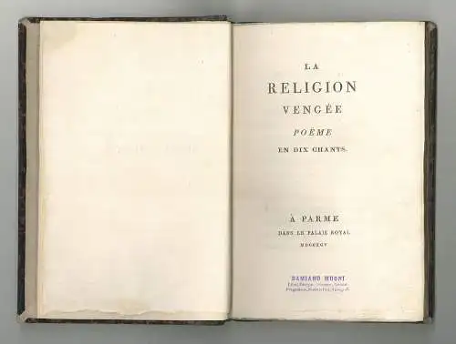 La religion vengée poeme en dix chants. [BERNIS, François-Joachim de Pierre].