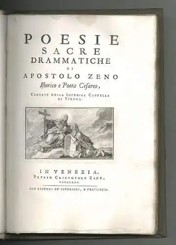 Poesie sacre drammatiche. ZENO, Apostolo.