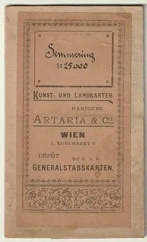 FREYTAG, Karte des Semmering und Umgebung. Mit... 1925