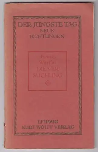 Die Versuchung. Ein Gespräch des Dichters mit dem Erzengel und Luzifer. WERFEL, 