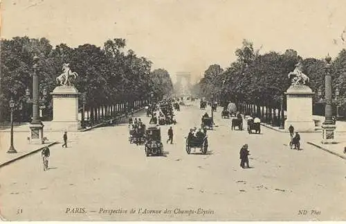 Paris. - Perspective de l`Avenue des Champs-Èlysées.