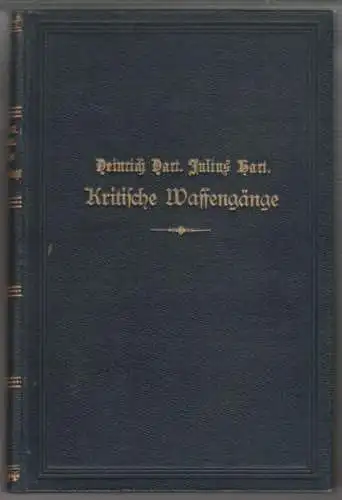 HART, Kritische Waffengänge. 1882