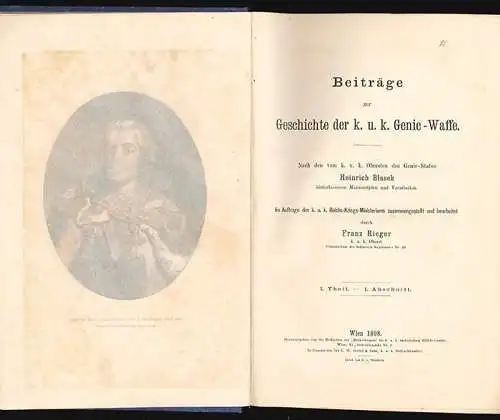 Beiträge zur Geschichte der k.u.k. Genie-Waffe. BLASEK, Heinrich.