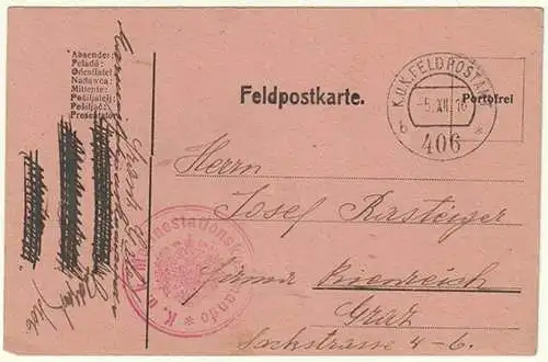 Feldpostkarte.