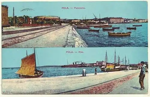 Pola. - Panorama. Pola - Riva.