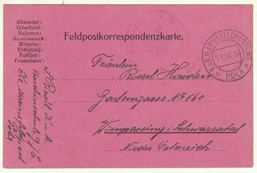 Feldpostkorrespondenzkarte. 1231-24