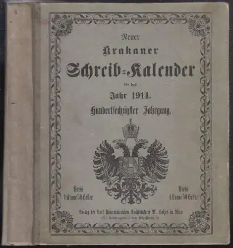 Neuer Krakauer für Wien berechneter Schreib-Kalender  für das Jahr nach  1466-18