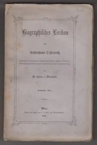 Biographisches Lexikon des Kaiserthums Oesterreich, enthaltend die Leben 2002-19