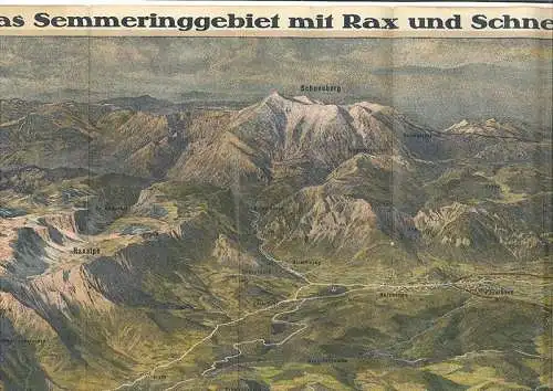 Semmering, Rax und Schneeberg. Reliefkarte (nach der Natur aufgenommen von Gust.