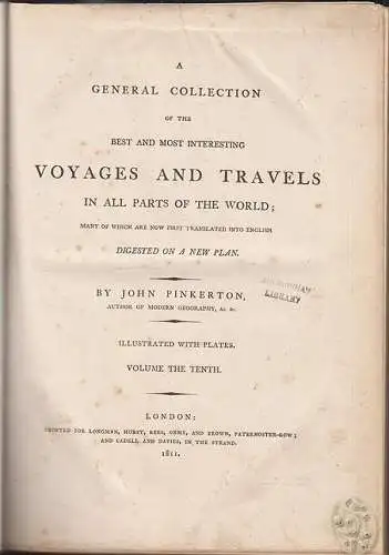 A General Collection of the Best and Most Interesting Voyages and Travel 0108-17