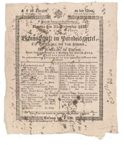 K. k. pr. Theater an der Wien (Gepachtet von Carl und Compagnie). Unter  1187-24