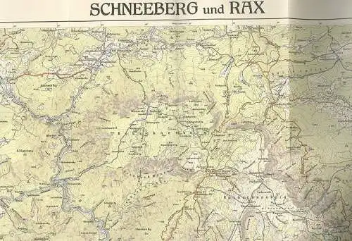 Schneeberg und Rax. 1: 25.000 mit Wegmarkierungen.