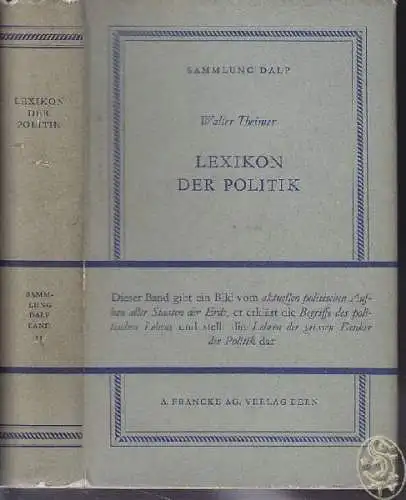 THEIMER, Lexikon der Politik. Politische... 1947