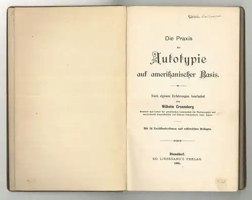 Die Praxis der Autotypie auf amerikanischer Basis. Nach eigenen Erfahrungen bear