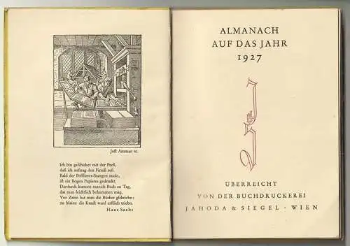 Almanach für das Jahr 1927.