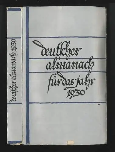 Deutscher Almanach für das Jahr 1930.