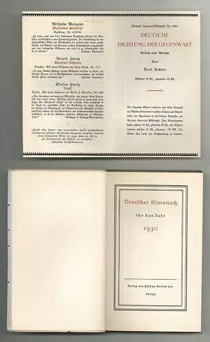 Deutscher Almanach für das Jahr 1930.