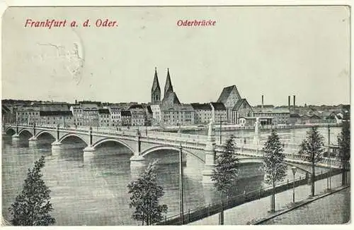 Frankfurt a. d. Oder. Oderbrücke.