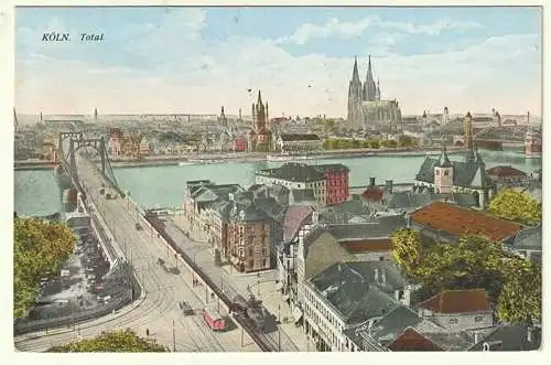 Köln. Total (von Deutz aus gesehen).