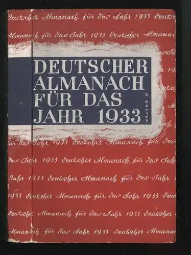 Deutscher Almanach für das Jahr 1933.