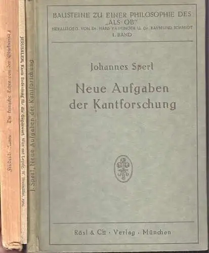 Neue Aufgaben der Kantforschung. SPERL, Johannes.