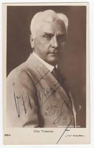 Photographie von Otto Tressler mit eh Signatur. TRESSLER, Otto.