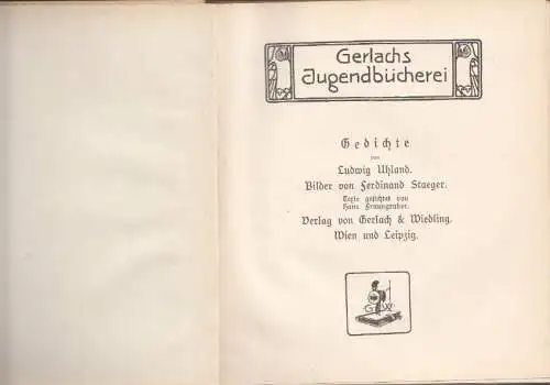 Gedichte. UHLAND, Ludwig.