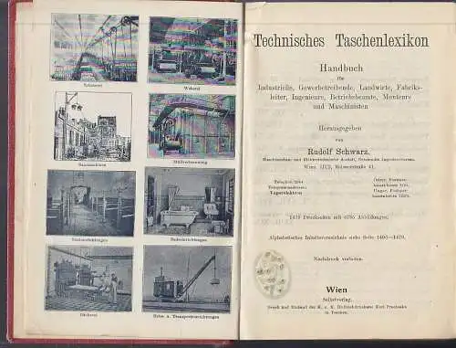 SCHWARZ, Technisches Taschenlexikon. Handbuch... 1900