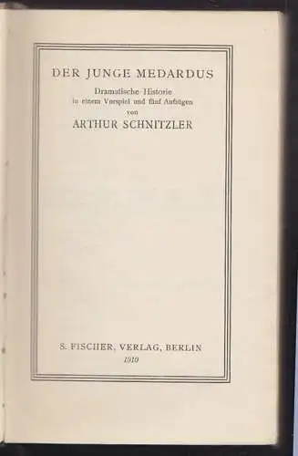 Der junge Medardus. Dramatische Historie in einem Vorspiel und fünf Aufz 0262-11