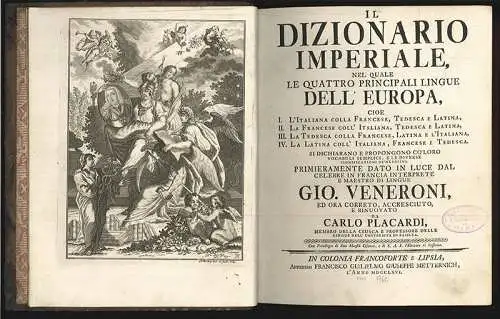 Il dizionario imperiale, nel quale le quattro pincipali lingue dell`Europa, cioe