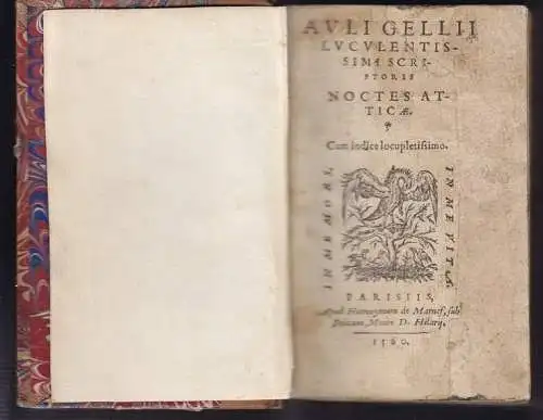 GELLIUS, Auli Gellii luculentissimi scriptoris... 1560