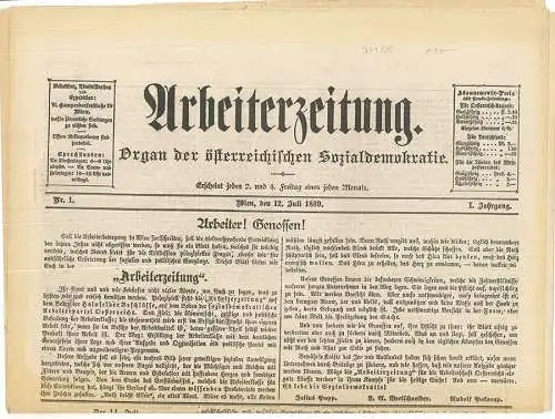 Arbeiterzeitung. Organ der österreichischen Sozialdemokratie.