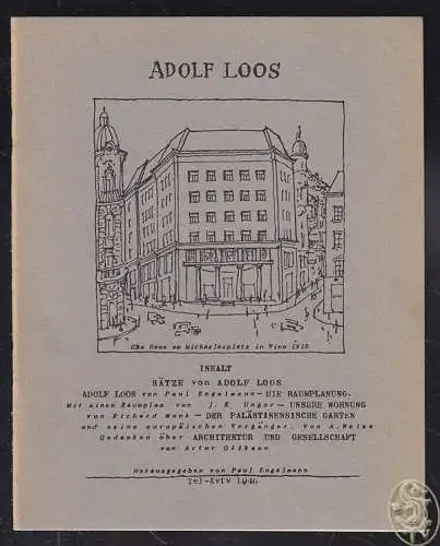 Sätze von Adolf Loos. Herausgegeben von Paul Engelmann 1946. Die Raumplanung. Mi