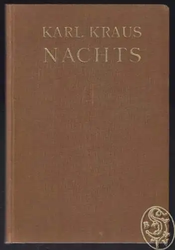 Nachts. KRAUS, Karl.