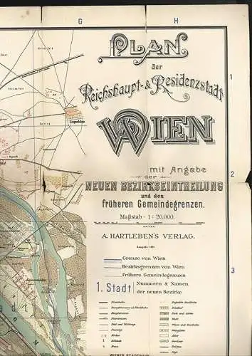 Plan der Reichshaupt- und Residenzstadt Wien. Mit neuer Bezirkseintheilung und f