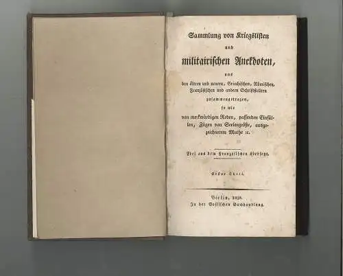 Sammlung von Kriegslisten und militairischen Anekdoten, aus den ältern und neuer