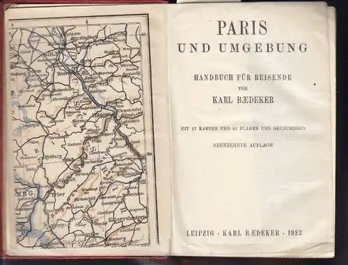 BAEDEKER, Paris und Umgebung. Handbuch für... 1923