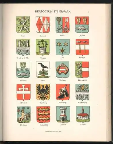 Städte-Wappen von Österreich-Ungarn. STRÖHL, Hugo Gerard.