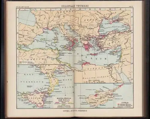 Atlas Antiquus. Taschen-Atlas der Alten Welt v. Alb. van Kampen. PERTHES 1337-18