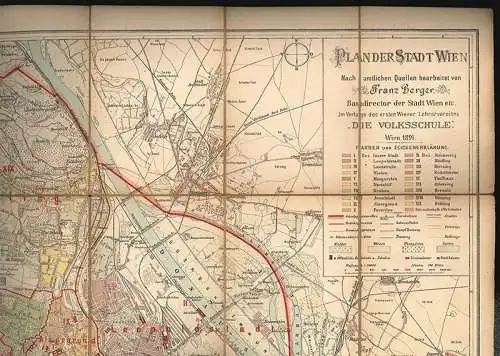 Plan der Stadt Wien. Nach amtlichen Quellen bearbeitet von Franz Berger, Baudire