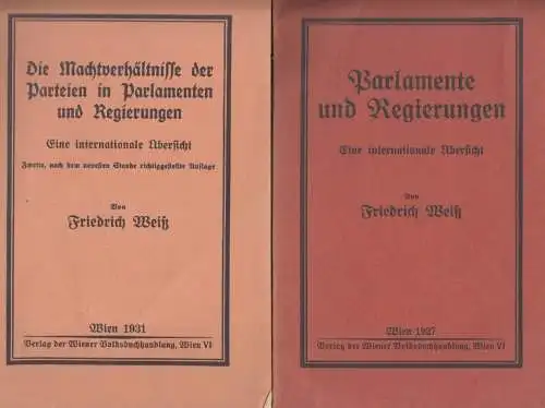 Parlamente und Regierungen. Eine internationale Übersicht. Ergänzungsheft zum `P