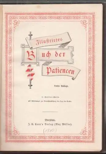 PATIENCEN, Illustriertes Buch der. 1910